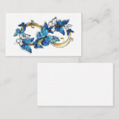 Symbol Infinity of Blue Morpho Butterflies Rabattkarte (Vorne/Hinten)