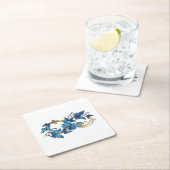 Symbol Infinity of Blue Morpho Butterflies Rechteckiger Pappuntersetzer (Vor Ort)