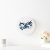 Symbol Infinity of Blue Morpho Butterflies Runde Wanduhr (Zuhause)