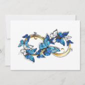 Symbol Infinity of Blue Morpho Butterflies Save The Date (Vorderseite)
