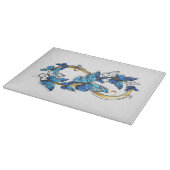 Symbol Infinity of Blue Morpho Butterflies Schneidebrett (Ecke)