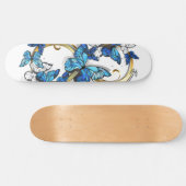 Symbol Infinity of Blue Morpho Butterflies Skateboard (Horizontal)