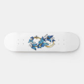 Symbol Infinity of Blue Morpho Butterflies Skateboard (Horizontal)