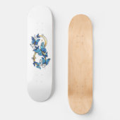 Symbol Infinity of Blue Morpho Butterflies Skateboard (Vorderseite)