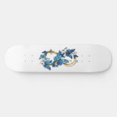 Symbol Infinity of Blue Morpho Butterflies Skateboard (Horizontal)