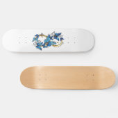Symbol Infinity of Blue Morpho Butterflies Skateboard (Horizontal)