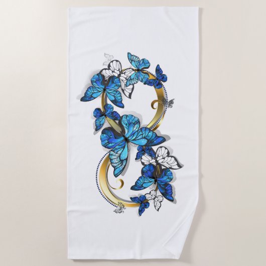 Symbol Infinity of Blue Morpho Butterflies Strandtuch (Vorderseite)
