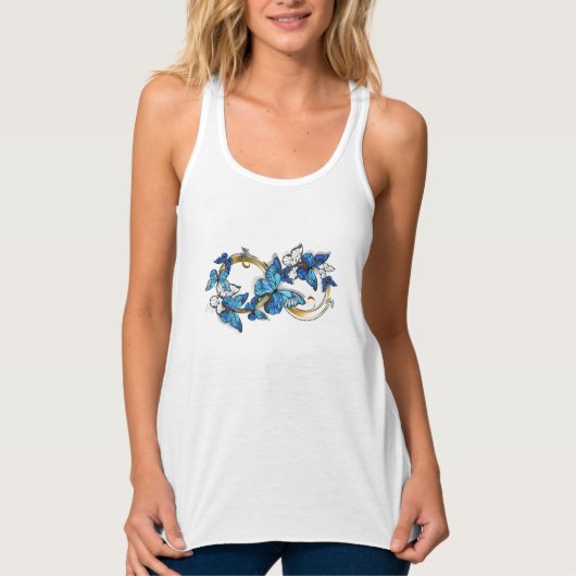Symbol Infinity of Blue Morpho Butterflies Tank Top (Vorderseite)