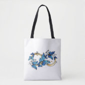 Symbol Infinity of Blue Morpho Butterflies Tasche (Vorderseite)