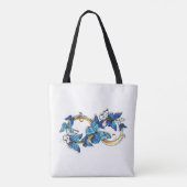 Symbol Infinity of Blue Morpho Butterflies Tasche (Rückseite)