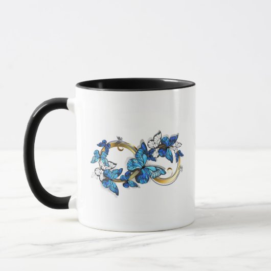 Symbol Infinity of Blue Morpho Butterflies Tasse (Links)