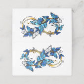 Symbol Infinity of Blue Morpho Butterflies Terminkarte (Außenseite Aufgefaltet)