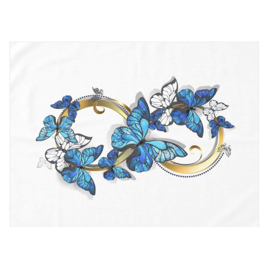 Symbol Infinity of Blue Morpho Butterflies Tischdecke (Vorderseite (Horizontal))