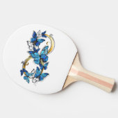 Symbol Infinity of Blue Morpho Butterflies Tischtennis Schläger (Seitenansicht)