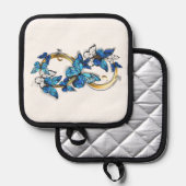 Symbol Infinity of Blue Morpho Butterflies Topflappen (Vorderseite/Rückseite)