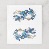 Symbol Infinity of Blue Morpho Butterflies Treuekarte (Außenseite Aufgefaltet)