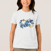 Symbol Infinity of Blue Morpho Butterflies Tri-Blend Shirt (Vorderseite)