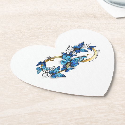 Symbol Infinity of Blue Morpho Butterflies Untersetzer (angewinkelt)