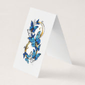 Symbol Infinity of Blue Morpho Butterflies Visitenkarten (Rückseite)