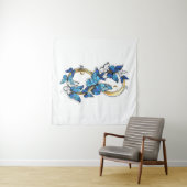 Symbol Infinity of Blue Morpho Butterflies Wandteppich (Beispiel)