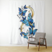 Symbol Infinity of Blue Morpho Butterflies Wandteppich (Beispiel)