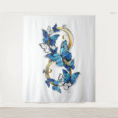 Symbol Infinity of Blue Morpho Butterflies Wandteppich (Vorderseite)