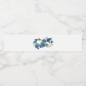 Symbol Infinity of Blue Morpho Butterflies Wasserflaschenetikett (Einzelnes Label)