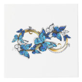 Symbol Infinity of Blue Morpho Butterflies Würfel (Vorderseite)