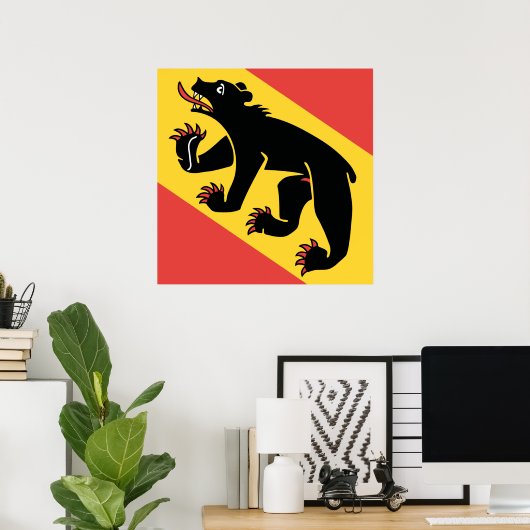 Symbol Kanton Bern - Schweiz Poster (Heimbüro)
