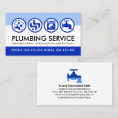 Symbol Klempnertools für blaue Klempner Visitenkarte (Vorne/Hinten)