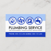 Symbol Klempnertools für blaue Klempner Visitenkarte (Vorderseite)