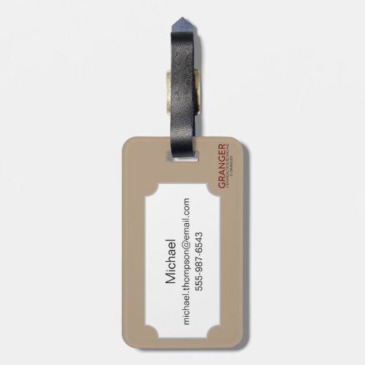 Symbol: Kompass Gepäckanhänger (Rückseite vertikal)