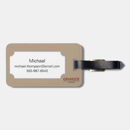 Symbol: Kompass Gepäckanhänger (Rückseite horizontal)