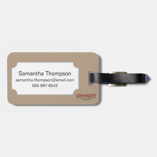 Symbol: Kompass Gepäckanhänger (Rückseite horizontal)