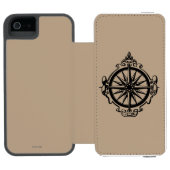 Symbol: Kompass Incipio iPhone Geldbeutel-Hülle (Folio Geöffnet)