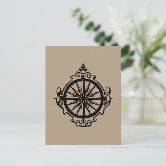 Symbol: Kompass Postkarte (Stehend Vorderseite)