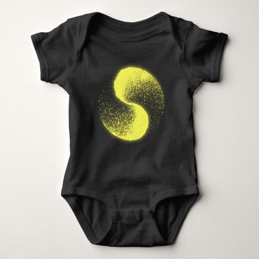 Symbol Kung Fu der Tai-Chi-Kampfkunst-3D Yin Yang Baby Strampler (Vorderseite)