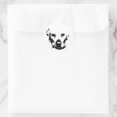 Symbol: Labrador mit Loyal-Look Runder Aufkleber (Tasche)