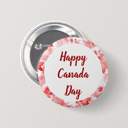Symbol-Logo-Logo für Red Maple Leaf Canada Button (Vorne & Hinten)
