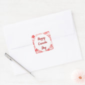 Symbol-Logo-Logo für Red Maple Leaf Canada Quadratischer Aufkleber (Umschlag)