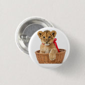 Symbol: Löwenwürfel in einem Korb Button (Vorne & Hinten)