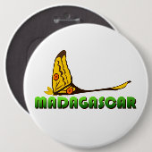 Symbol Madagaskar - Komet Moth, Reise Button (Vorne & Hinten)