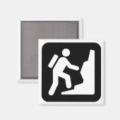 Symbol Magnet für Bergsteigerei (Vorderseite/Rückseite)