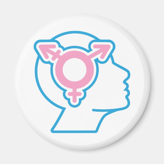 Symbol Magnet für den Trans Pride (Vorne)