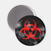 Symbol-Magnet für rauchende rote Biogefährdung Magnet (Vorderseite/Rückseite)