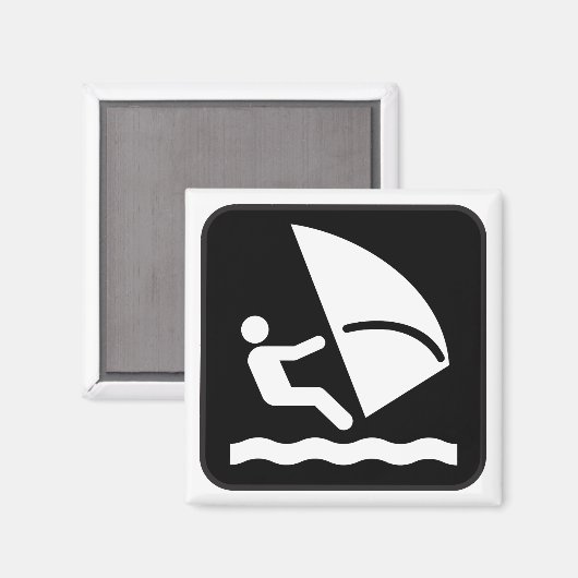 Symbol-Magnet für Windsurfen Magnet (Vorderseite/Rückseite)