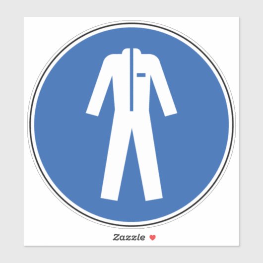 Symbol-Marke für Schutzkleidung tragen Aufkleber (Blatt)