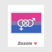 Symbol-Markierung für Bisexual Aufkleber (Blatt)