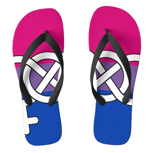 Symbol-Markierung für Bisexual Badesandalen (Fußbett)