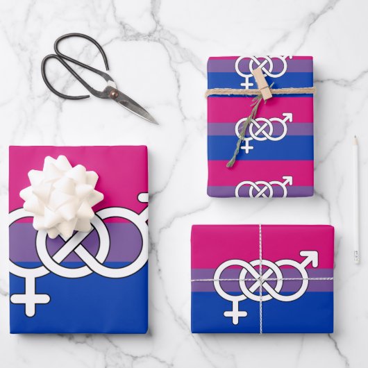 Symbol-Markierung für Bisexual Geschenkpapier Set (Vorderseite)